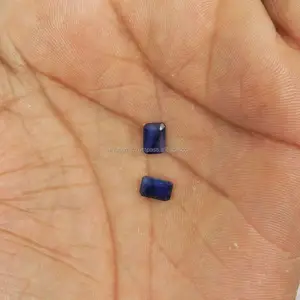 高品质八角形切割天然蓝宝石纳米宝石5X7mm，1.35 Cts珍贵的宝石IG3690