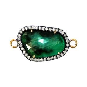 Joyería brillante de cristal, cuentas de piedra pavimentadas, Conector de piedras preciosas, joyería cz artesanal, venta al por mayor - Product Image 4