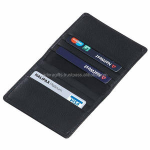 Genuine Leather Slim Credit Card Case <b>Wallet</b> - Product Image 1