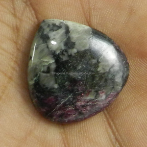 26*27mm Best Quality Natural <b>Ruby</b> Zoisite 5.95 gms Heart Cabochon gemstone IG0426 - Product Image 3