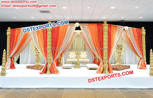 Mandap de Madera Tallado a Mano para Bodas, Mandaps de Madera para Bodas Hindúes, Nuevo Diseño de Mandap de Madera de Teca, Decoración de Bodas, Suiza - Product Image 3