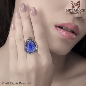 แฮนด์เมด Tanzanite เพชรบาแกต925สเตอร์ลิงเครื่องประดับอัญมณีออกแบบสำหรับของขวัญ - Product Image 5