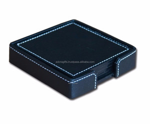 Juego de fundas de cuero hechas a mano, negro, con soporte - Product Image 1