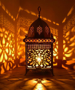 Lampe marocaine led à suspension, lampe décorative en fer - Product Image 1