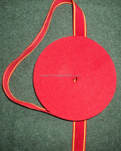 High Quality Cotton Polyester Ribbon Yellow <b>Strips</b> Lace Woven Ribbon Braid in Viscose Material Jacquard Ribbon - Product Image 2