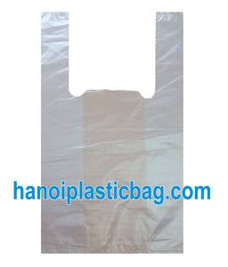 HDPE/LDPE plain white tshirt bag competitive price good quality - Product Image 2