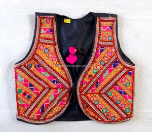 อินเดีย Kutch ยักไหล่ปัก-เสื้อแขนกุดขายส่ง-เสื้อกั๊กสไตล์ Banjara-เสื้อกั๊กฮิปปี้โบโฮแขนกุดปาร์ตี้สวมใส่ - Product Image 6