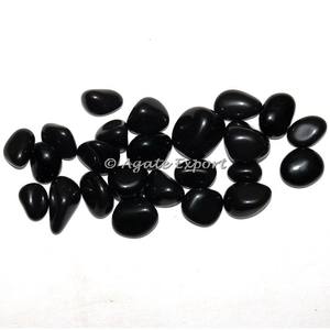 Piedras caídas pulidas de ágata negra, disponibles en línea, piedras caídas, artesanía de piedra semipreciosa - Product Image 1