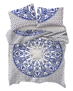 Queen Size Reversible Mandala Boho Funda nórdica Elegante Étnico Indio Edredón Manta de algodón Cremallera Fundas De Almohada Hotel de calidad - Product Image 1