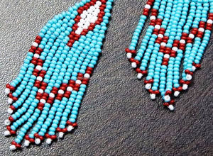 Boucles d'oreilles en perles tissées à la main, bijoux de styliste pour femmes - Product Image 4