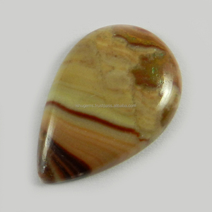 ลูกแพร์ Cabochon หินขัดสำหรับทำเครื่องประดับ2.89 11*19มม. ธรรมชาติสีแดงครีกแจสเปอร์ IG0193 Gms - Product Image 2