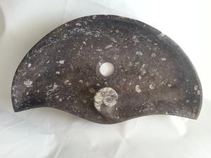 อ่างหินอ่อนรูปทรงแอมโมไนต์ 50x40 ซม. รูปทรงพิเศษสำหรับห้องน้ำ ประหยัดพื้นที่สำหรับสถานีล้างหน้า - Product Image 4