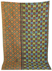 Reversible Indian Cotton Sari Wholesale Kantha Blanket Vintage Floral Quilt - Product Image 3