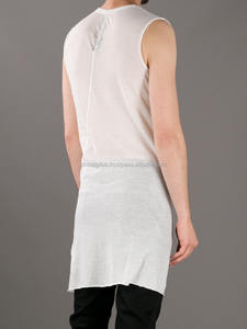 เสื้อยืดสตรีทแขนกุดทรงสูงแบบสั่งทำเสื้อยืดระบายอากาศได้ดีมีโลโก้ด้านหน้าเสื้อไซส์ใหญ่พิเศษขายส่ง - Product Image 3