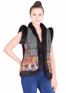 เสื้อกั๊กผู้หญิงปักมือแบบดั้งเดิมของชาวอินเดียบันจารา ลายชนเผ่าหลากสีสัน เหมาะสำหรับงานเทศกาล - Product Image 2