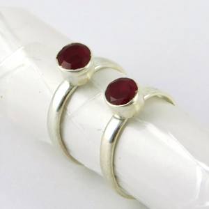 Anillo de plata de primera ley y piedra preciosa para mujer, sortija, plata esterlina 925, Circonia cúbica, zirconia, circonita, zirconita, zirconita, Color Rojo - Product Image 6