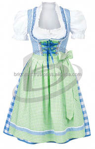Oktoberfest-Dirndl tradicional Midi para damas, mini Trachten Dirndl, alemán, bávaro, Dirndl (prendas Bavaria) - Product Image 4