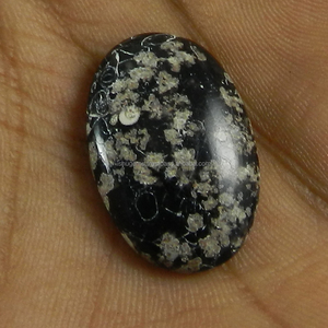 Cabujón ovalado de obsidiana de la mejor calidad, 17*25 mm, 3.16 g, piedra preciosa IG0403 - Product Image 3
