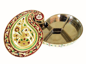 มะม่วงตกแต่งแฮนด์เมดตกแต่งกล่องช็อกโกแลต Meenakari/กล่องผลไม้แห้ง - Product Image 4