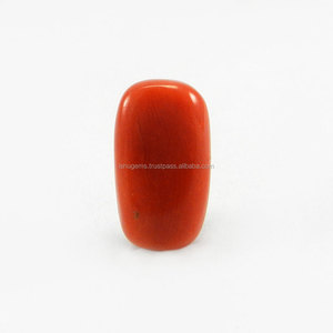พลอยปะการังสีแดงรูปสี่เหลี่ยมผืนผ้า Cabochon ธรรมชาติที่ไม่ซ้ำกัน9.2X16.5Mm,9.5 Cts Sapphire Ishu อัญมณีสีฟ้า IG4002 - Product Image 2