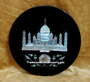 Plaque de travail manuel incrustée de marbre noir - Product Image 1