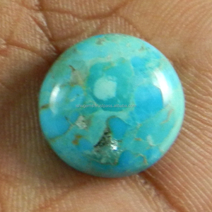Turquoise de Mohave naturelle de qualité supérieure, 2,05 grammes, cabochon rond de 16 mm, pierre précieuse pour bijoux, IG2064 - Product Image 3