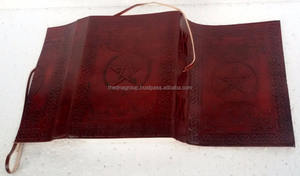 Wholesale Star Designer Leather <b>Diary</b> Handmade genuine embossed strap closure leather <b>notebook</b> - Product Image 2