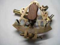 Antique Brass Nautical Sextant with Wooden Box