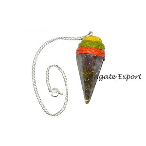 De cristal de amatista orgonita tibetano de los péndulos - Product Image 1
