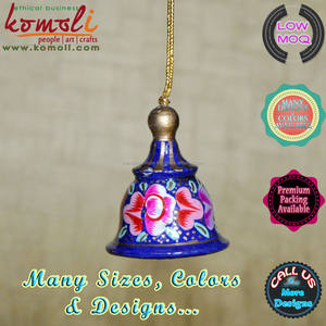 Campanas navideñas de madera pintadas a mano, venta al por mayor, adornos navideños para decoración de árboles, regalos y decoración de temporada, proveedores - Product Image 4