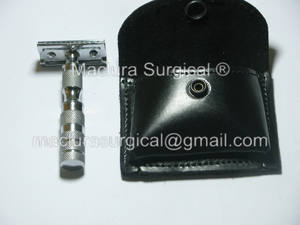 มีดโกนนิรภัยแบบใบมีดคู่ทำจากอะลูมิเนียมอัลลอยด์คลาสสิกพร้อมกระเป๋าเดินทางสำหรับผู้ชาย - Product Image 6