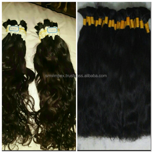 Cutícula alaigned indio Raw bulk cabello humano Natural Virgin Indian Bulk Premium Quality Natrua Brown Hair - Product Image 2