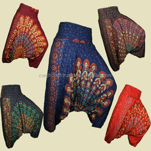 Pantalones harén indios al por mayor, algodón rayón Aladin Harem-Pantalones indios-Sarouels, pantalones bombachos holgados-Boho hippie harem pant - Product Image 1