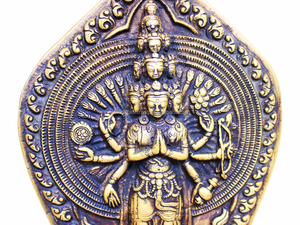 Fait à la main multicolore en laiton Lokeshwar indien idole Statue en laiton dieu Statue SMG-47 - Product Image 2