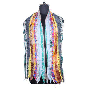 Écharpe rétro en soie pour femmes, 10x70, accessoire féminin, différents coloris, SC013 - Product Image 1