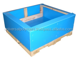 UP PP พลาสติกลูกฟูกสีฟ้า 600 x 400 x 300 มม. ขนาดที่กําหนดเองเกรดอาหาร ASTM iso 9001:2015 เกรดอุตสาหกรรม - Product Image 2
