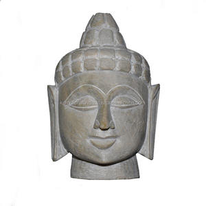 Sculptures de tête de bouddha en stéatite de tailles multiples pour la décoration intérieure Statues de bouddhisme en pierre artisanale Décoration spirituelle - Product Image 2