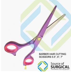 Ciseaux de coiffeur en acier inoxydable pour gaucher avec poignée en céramique Type de beauté à pointe de lame tranchante - Product Image 5