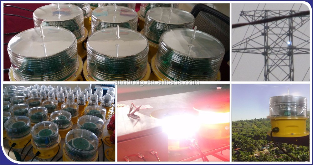 Type B Solar Aviation Light Aviation Obstruction Light IP68 Aluminum Alloy