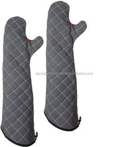 Mitaines de four de taille et de couleur personnalisées 100% coton mitaines de four de couleur grise avec une bonne qualité en Inde - Product Image 1