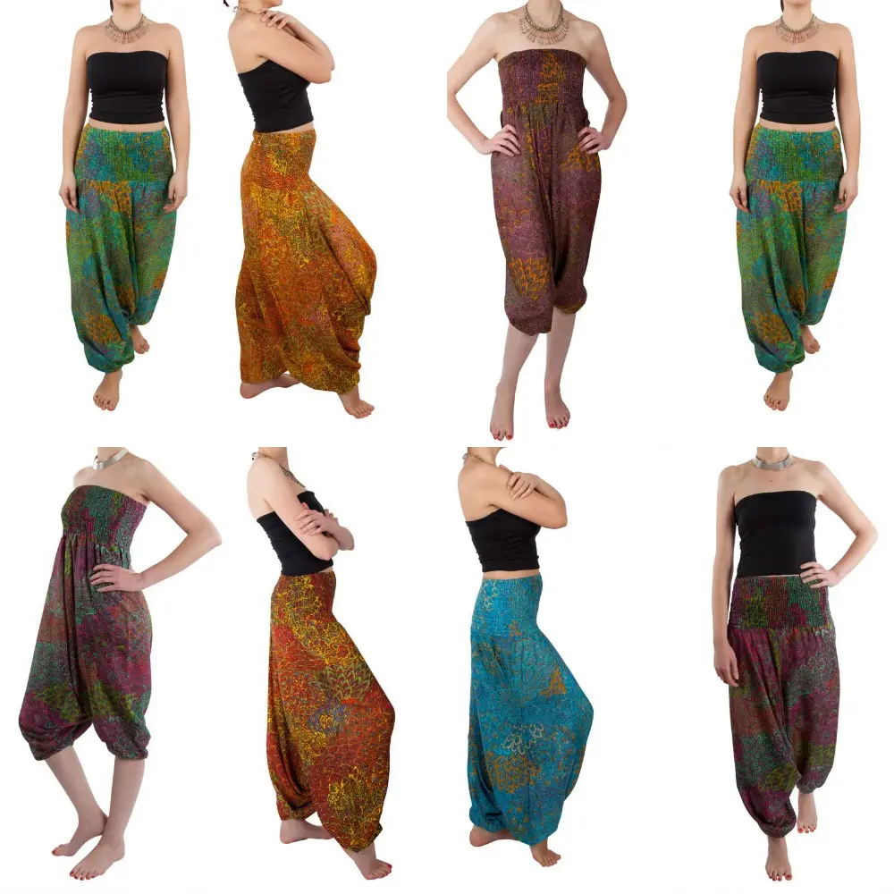 Rayon peacock feathers GYPSY HIPPIE ALI BABA BAGGY INDIAN HAREM PANTS MEN WOMEN TROUSER BOHO YOGA PANT