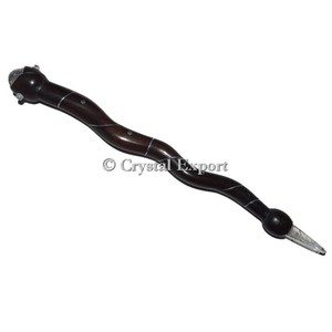 เครื่องมืองูไม้บำบัดพร้อมพลอยเป็นมิตรต่อสิ่งแวดล้อมดีไซน์แกะสลัก - Product Image 1