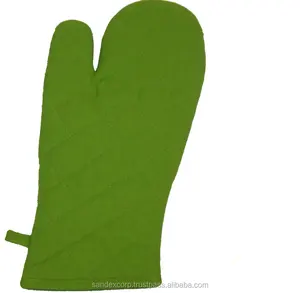 Green Oven Mitts And Tea Towels..