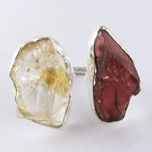 การออกแบบที่ทันสมัย Citrine_Garnet แหวนเงิน925,ผู้ส่งออกและผู้ค้าส่ง,ผู้ผลิตเครื่องประดับเงิน - Product Image 2