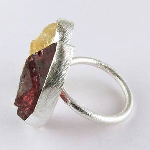 การออกแบบที่ทันสมัย Citrine_Garnet แหวนเงิน925,ผู้ส่งออกและผู้ค้าส่ง,ผู้ผลิตเครื่องประดับเงิน - Product Image 4