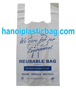 Sacs en plastique HDPE pour T-shirts avec impression en héliogravure, biodégradables, avec poignée gilet – Personnalisables, bon prix, fabriqués au Vietnam – 9115 - Product Image 2
