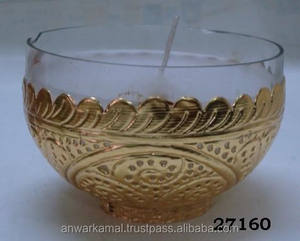 Portavasos chapado en oro, fabricante de vidrio y latón - Product Image 3