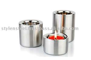 Photophore Bougeoir En Acier Inoxydable Décoratif Simple Coloré Cylindre Rond Personnalisé Nordique Bougie Pot Mat De Luxe - Product Image 4