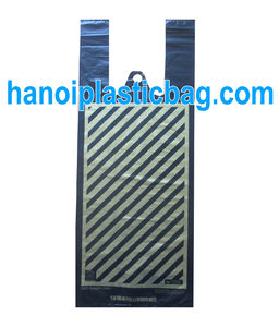 black tshirt block bag HDPE printed 2 sides most competitive price Vietnam #1486 - Product Image 2