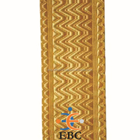 Vente en gros de dentelle jacquard écologique en fil d'or avec feuilles de chêne argentées/dorées, passementerie, tresse décorative pour vêtements et robes